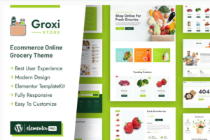 Groxi - Grocery Store Elementor Template Kit