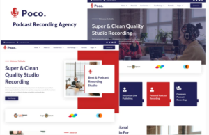 Poco - Podcast Recording Studio Services Elementor Template Kit