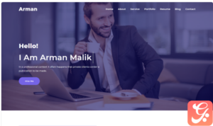 Arman Minimal Personal Portfolio Website Template 1.0