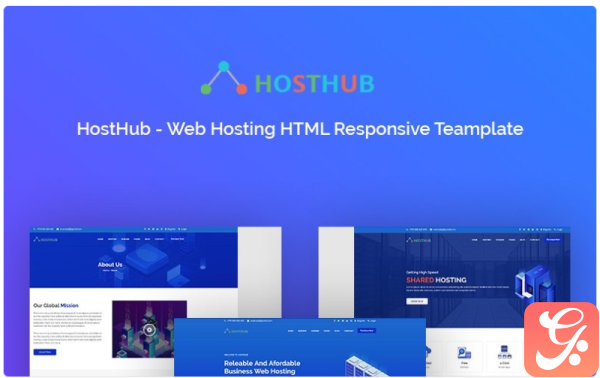 hosthub Web Hosting Website Template