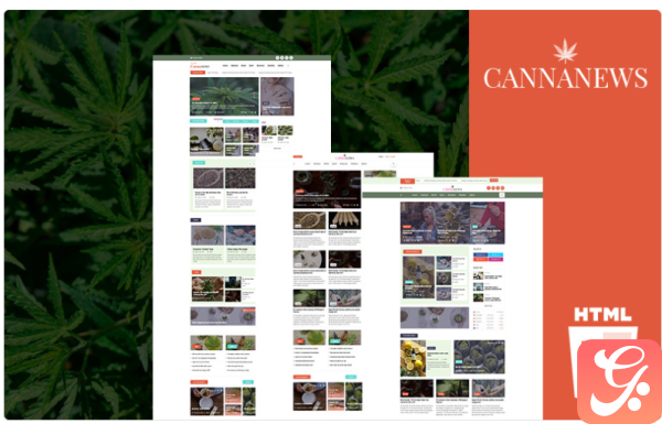 Cannanews Cannabis Online Magazine HTML5 Website Template