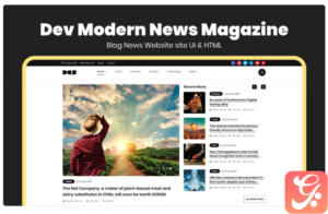 Dev Modern News Magazine Blog Website Template 1.0