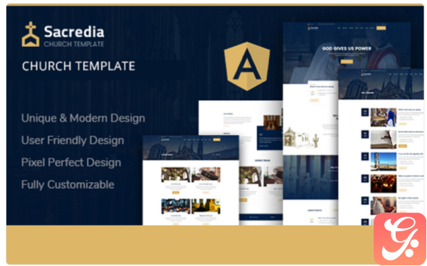 Sacredia Church and Religious Angular Website Template