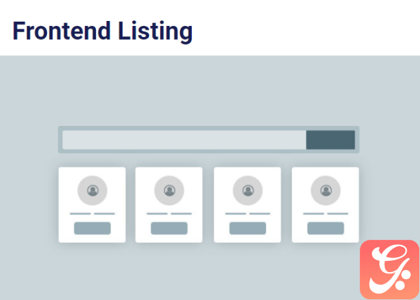 User Registration Frontend Listing