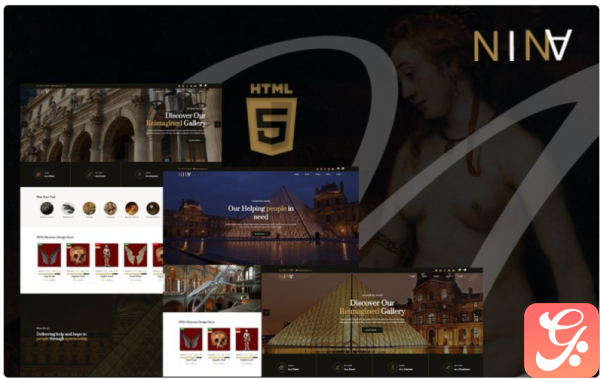 Nina Art Gallery Museum Exhibition HTML5 Website Template