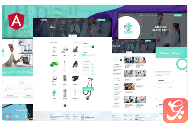 Clinvee Angular Medical Doctor Responsive Clinic Website template Website Template 1.0