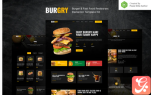 Burgry – Burger & Fast Food Restaurant Elementor Template Kit