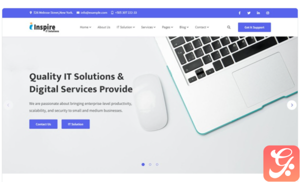 Inspire - IT Solution For Your Business Website Template 1.0