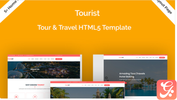 Tourist Trous Travels Hotel Booking Website Template