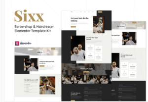 Sixx - Barbershop & Hairdresser Elementor Template Kit