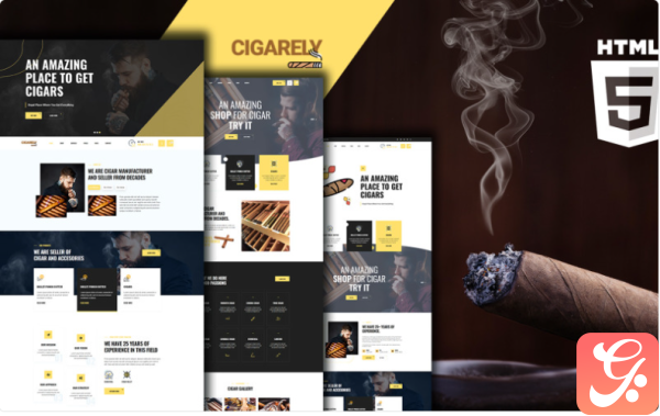 Cigarely Cigar Shop Website Template
