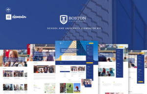 Boston - School & University Elementor Template Kit