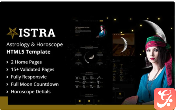 Vistra Multipurpose Astrology Horoscope HTML 5 Website Template
