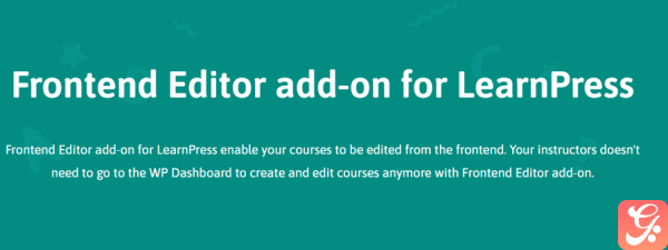 LearnPress Frontend Editor