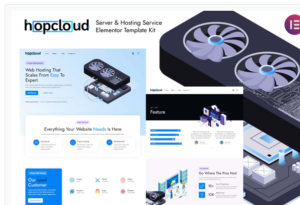 Hopcloud - Server & Hosting Service Elementor Template Kit