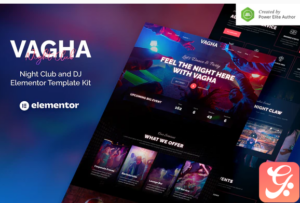 Vagha – Night Club & DJ Elementor Template Kit