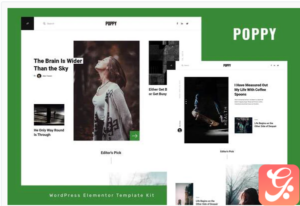 Poppy - Blog & Magazine Elementor Template Kit