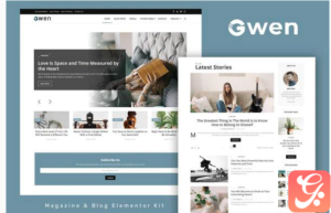 Gwen - Blog & Magazine Elementor Template Kit