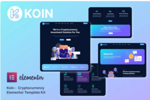 Koin - Cryptocurrency Elementor Template Kit