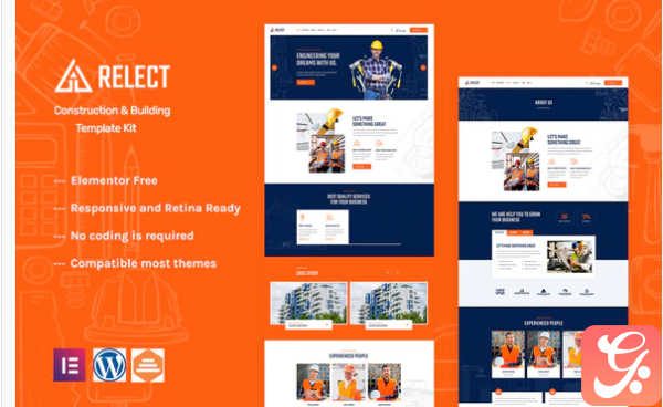 Relect Construction Building Elementor Template Kit