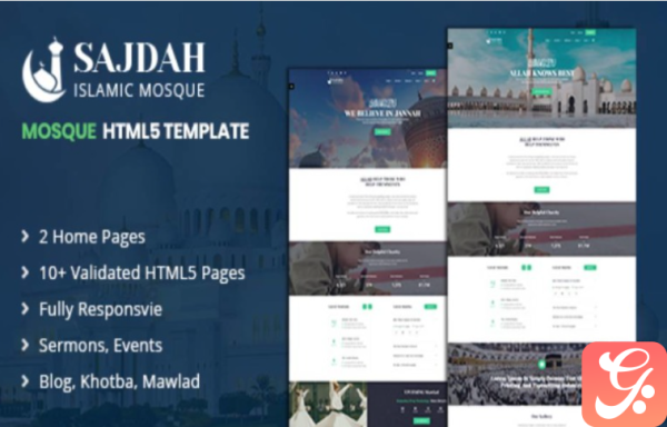 Sajdah Mosque HTML5 Website Template