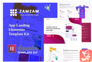 Zamzam - App Landing Elementor Template Kit