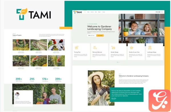 Tami - Landscape & Gardening Elementor Template Kit