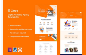 Zinco - Digital Marketing Agency Elementor Template Kit