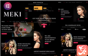 Meki - Artist Makeup Business Services Elementor Template Kit