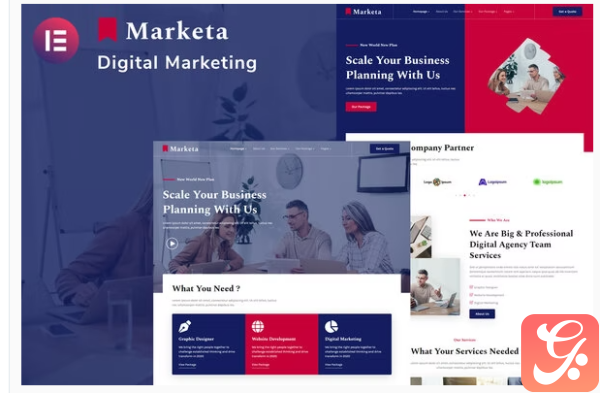 Marketa Digital Agency Business Services Elementor Template Kit