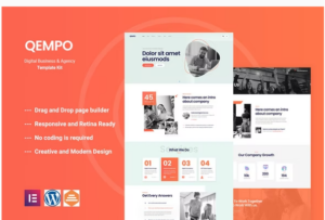 Qempo - Digital Service Agency Elementor Template Kit