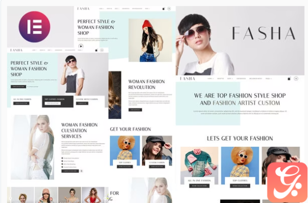 Fasha - Woman Fashion & Shop eCommerce Elementor Template Kit