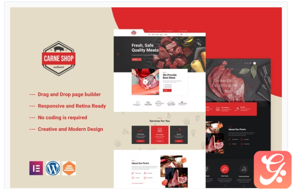 Carne - Meat Shop Elementor Template Kit
