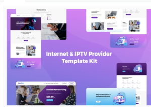 MaxiNet - Internet & IPTV Provider Elementor Template Kit