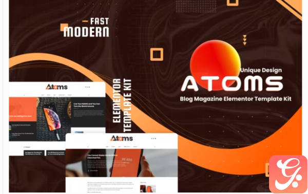 Atoms Blog Magazine Elementor Template Kit