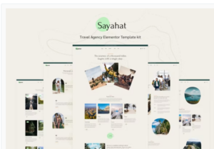 Sayahat - Travel Agency Elementor Template kit
