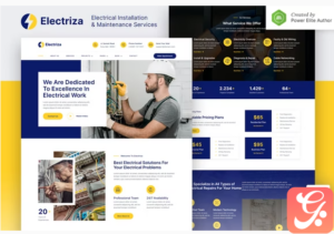 Electriza – Electrical Installation & Maintenance Services Elementor Template Kit