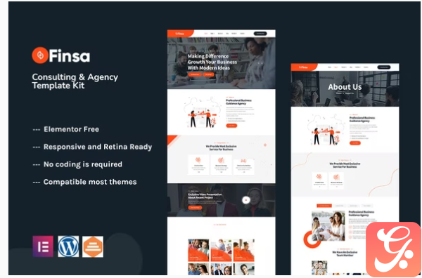 Finsa Consulting Agency Elementor Template Kit