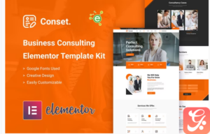 Conset – Business Consulting Elementor Template Kit