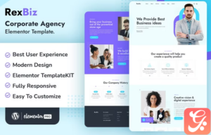 Rexbiz – Corporate Agency Elementor Template Kit