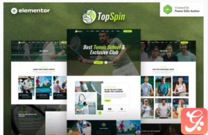 TopSpin – Tennis School & Sports Club Elementor Template Kit