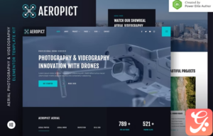 Aeropict – Drone Aerial Photography & Videography Elementor Template Kit