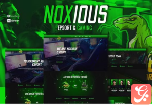 Noxious - Esport & Gaming Elementor Template kit