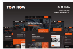 Tow Now - Towing Services Elementor Template Kit