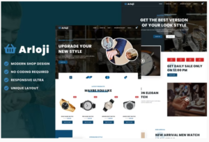 Arloji - Modern Hand Watch Shop eCommerce Elementor Template Kit