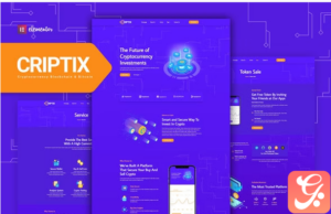 Criptix - Cryptocurrency Blockchain & Bitcoin Elementor Template Kit