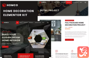 Homco - Home Interior Design Services Elementor Template Kit