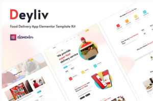 Deyliv - Food Delivery App Elementor Template Kit
