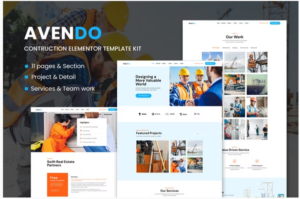 Avendo - Construction Elementor Template Kit