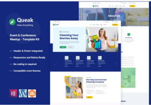 Queak - Cleaning Service Elementor Template Kit